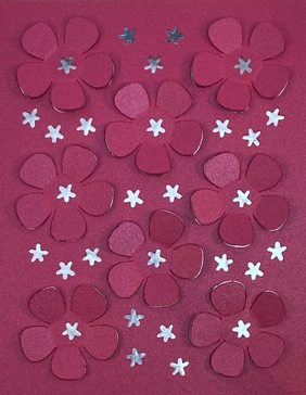 Flowers with Small Flowers
(red & silver)
Lift-Up Card